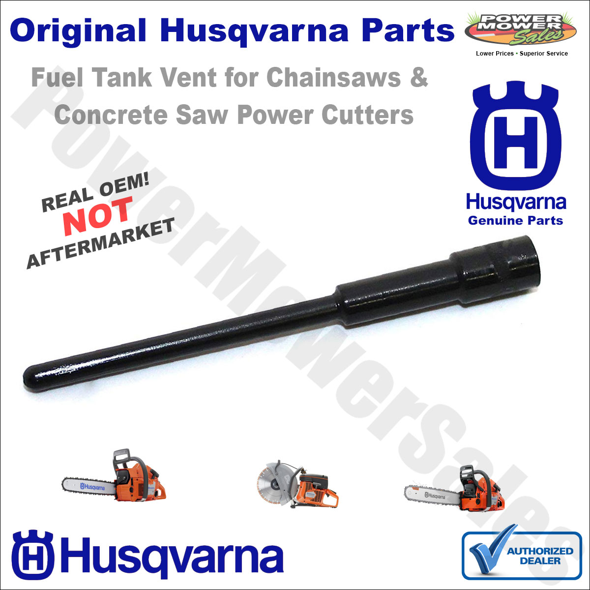 OEM Husqvarna Chainsaw Fuel Tank Vent 51 55 362 372XP 385 394 3120